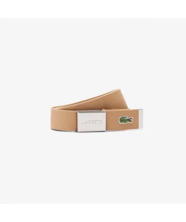 Lacoste - Logo Woven Strap Belt - Tan