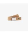 Lacoste - Logo Woven Strap Belt - Tan