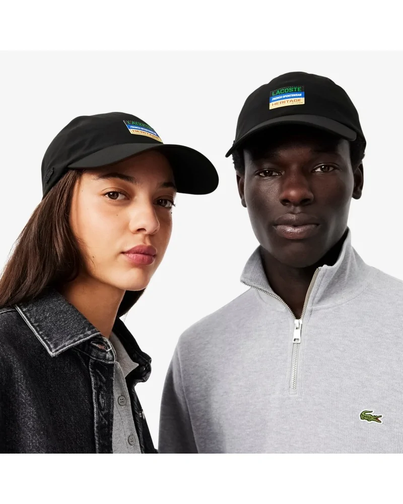 Lacoste - Lightweight Heritage Water Repellent Cap - Black