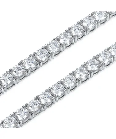APORRO BRAND - Iced Tennis Chain - 5mm - White Gold