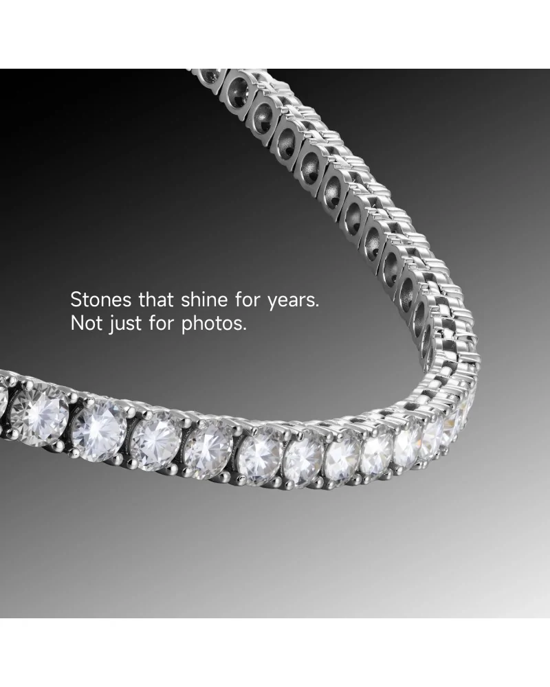 APORRO BRAND - Iced Tennis Chain - 5mm - White Gold