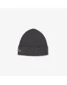 Lacoste - Rib Knit Brushed Wool Beanie - Dark Grey