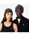 Lacoste - Rib Knit Brushed Wool Beanie - Dark Grey