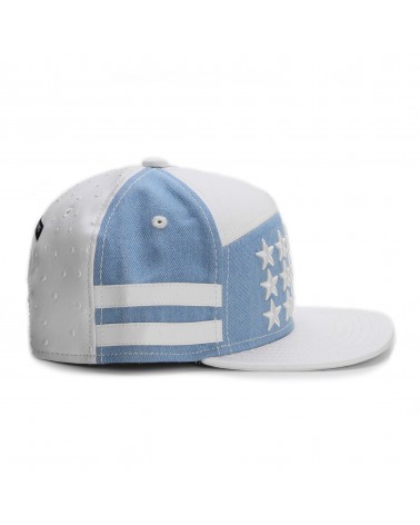 Cayler And Sons BL - Stars Studded Snapback Cap - Light Blue Denim/White