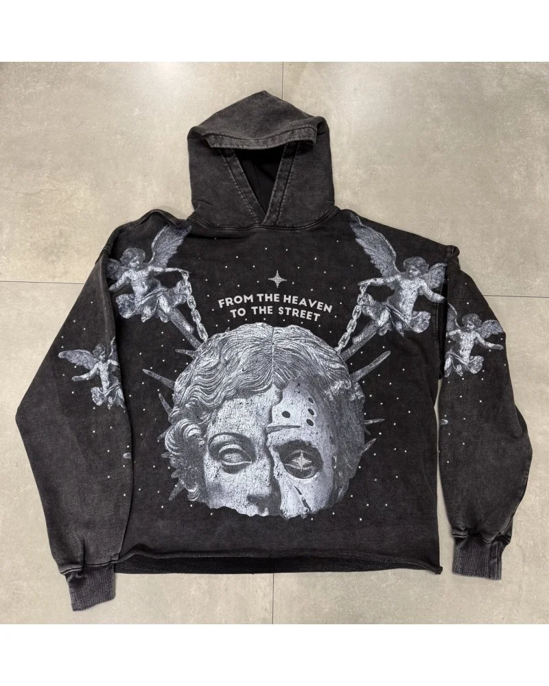 Roku Studio - From Heaven To The Streets Hoody - Washed Black