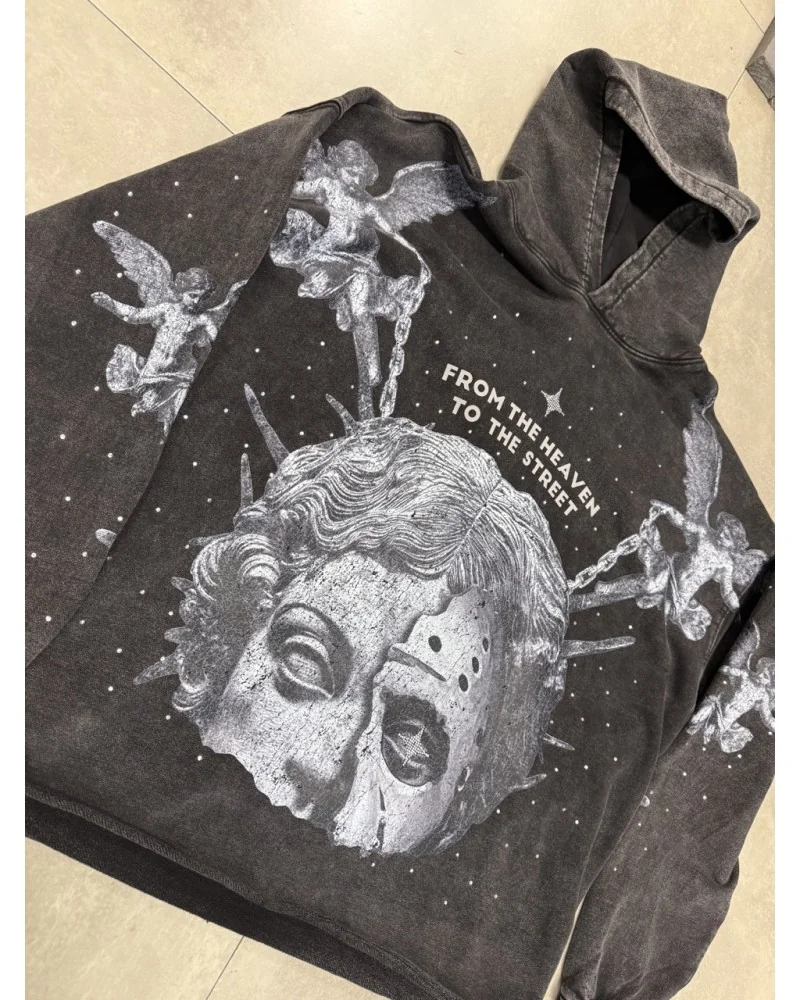 Roku Studio - From Heaven To The Streets Hoody - Washed Black