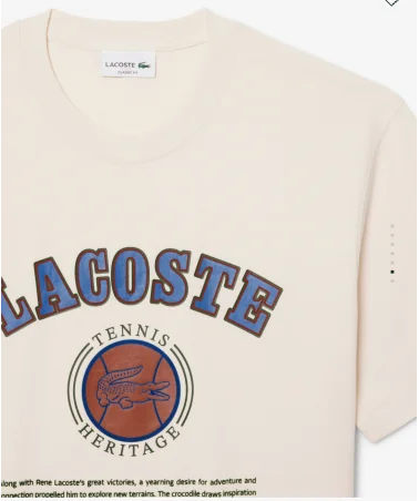 Lacoste - Tennis Heritage Tee - Beige