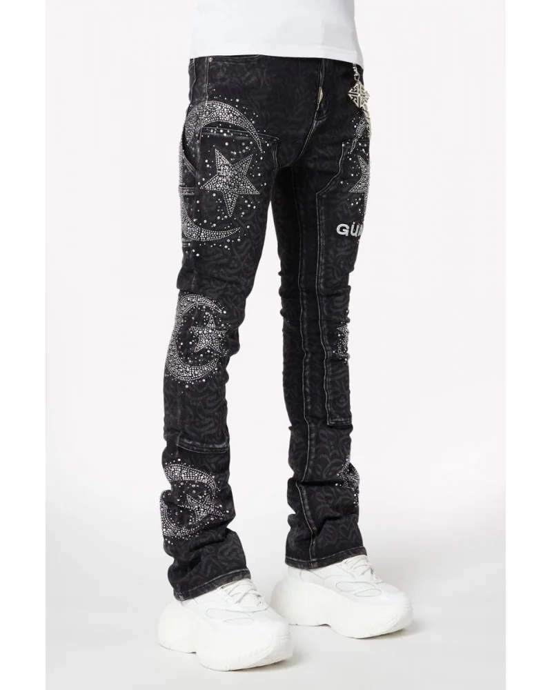 Guapi Clothing - Calligraphy Denim - Obsidian Black