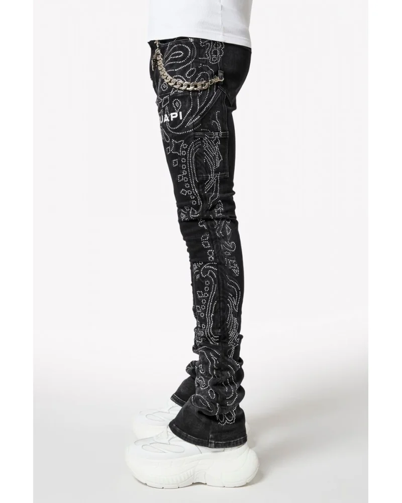 Guapi Clothing - Vintage Paisley Denim - Black