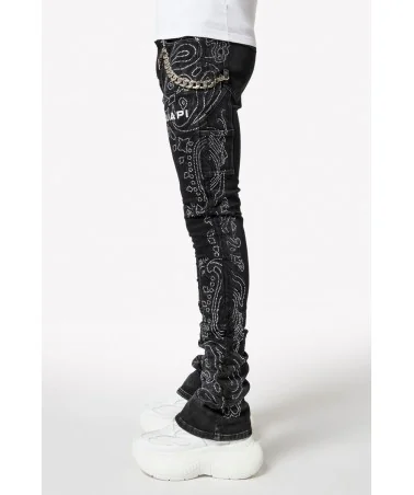 Guapi Clothing - Vintage Paisley Denim - Black