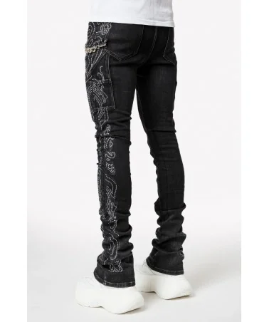 Guapi Clothing - Vintage Paisley Denim - Black