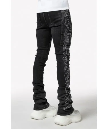 Guapi Clothing - Vintage Paisley Denim - Black