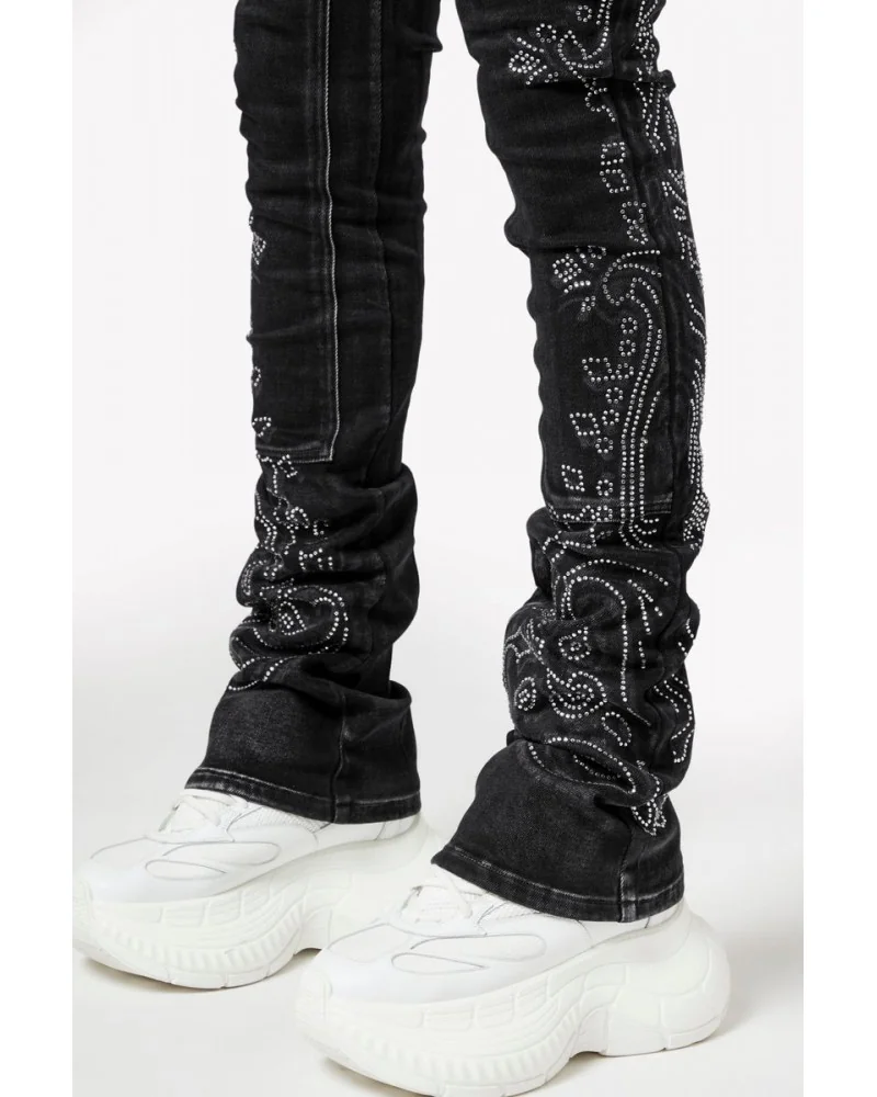 Guapi Clothing - Vintage Paisley Denim - Black