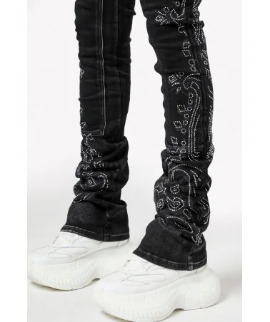 Guapi Clothing - Vintage Paisley Denim - Black