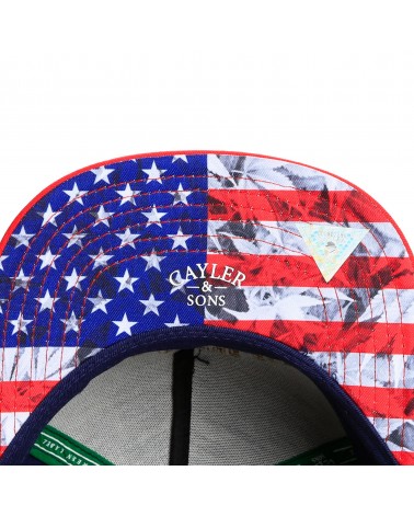 Cayler And Sons GL - Land Of The Free Snapback Cap - Navy / Red / Gold