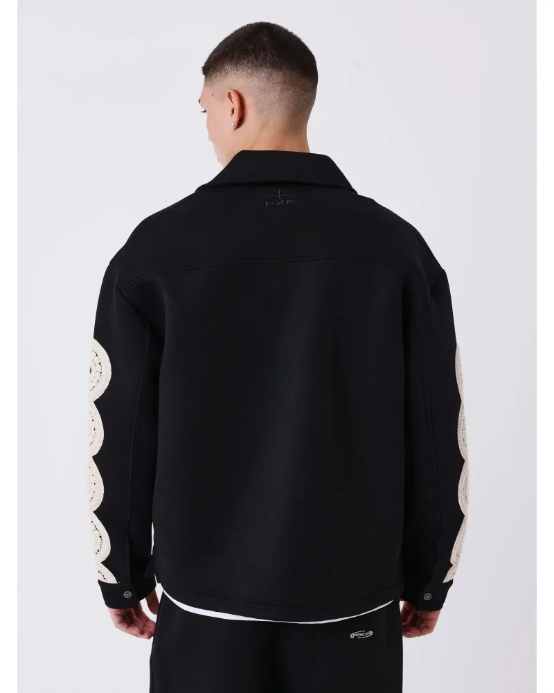 Project X Paris - Crochet Neoprene Loose Fit Overshirt - Black