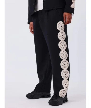 Project X Paris - Crochet Neoprene Straight Pants - Black