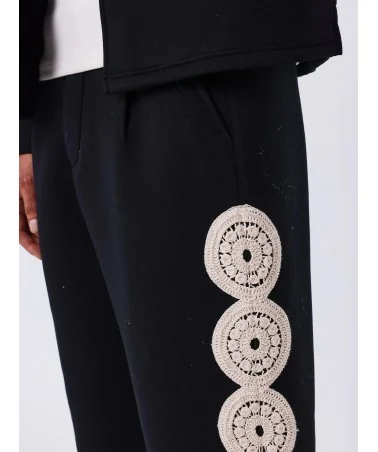 Project X Paris - Crochet Neoprene Straight Pants - Black