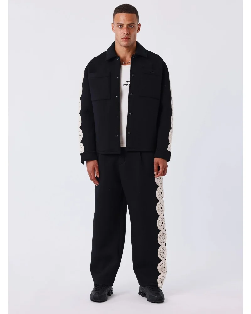 Project X Paris - Crochet Neoprene Straight Pants - Black