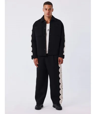 Project X Paris - Crochet Neoprene Straight Pants - Black