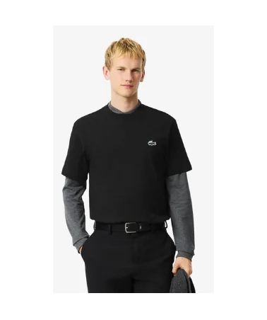 Lacoste - Landscape Relaxed Fit Tee - Black
