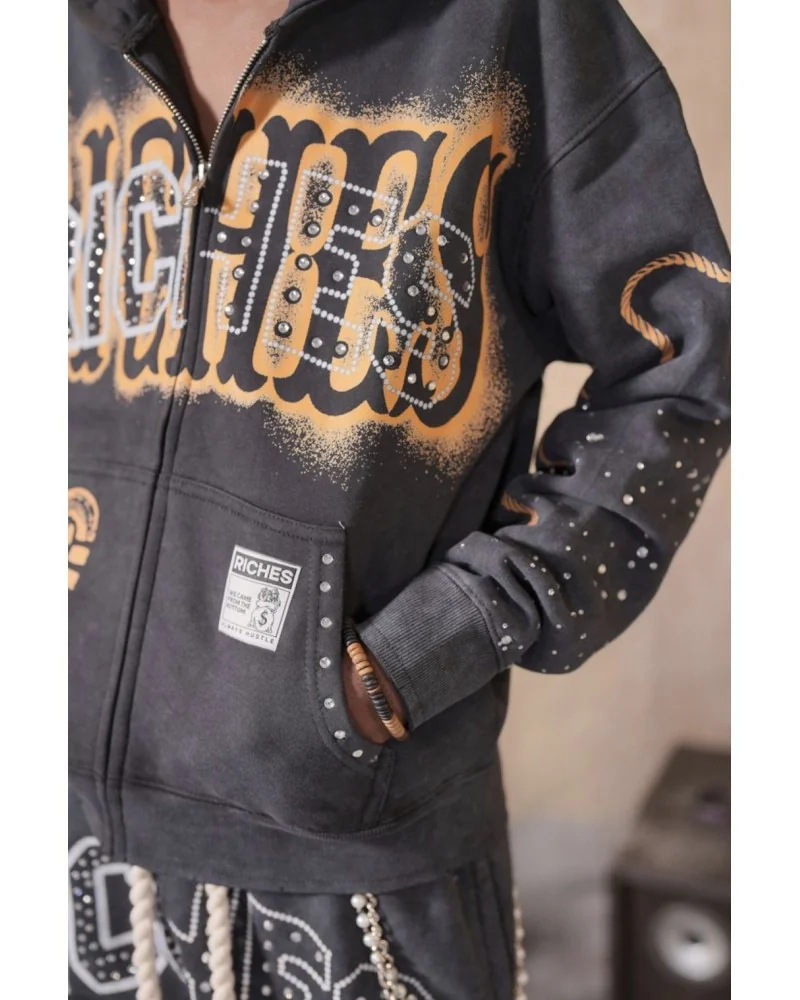 Elite Premium Jeans - Riches Premium Fleece Hoodie - Black