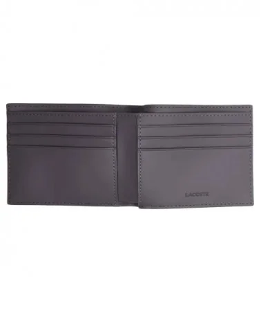 Lacoste - Monogram Print Wallet - Grey