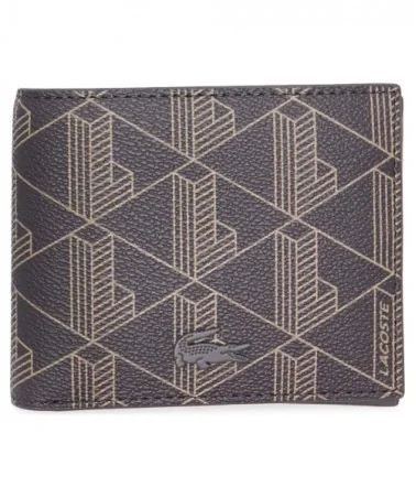 Lacoste - Monogram Print Wallet - Grey