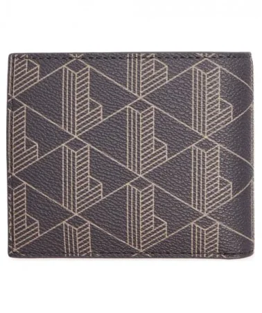 Lacoste - Monogram Print Wallet - Grey