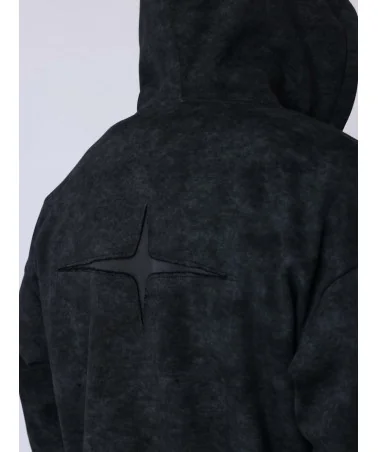Project X Paris - Grunge Zip Hoodie - Black