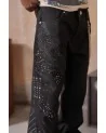 Elite Premium Jeans - Elite Star Embellished Baggy Jeans - Black