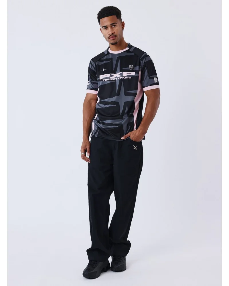 Project X Paris - Old School FootBall Tee - Black/Pink
