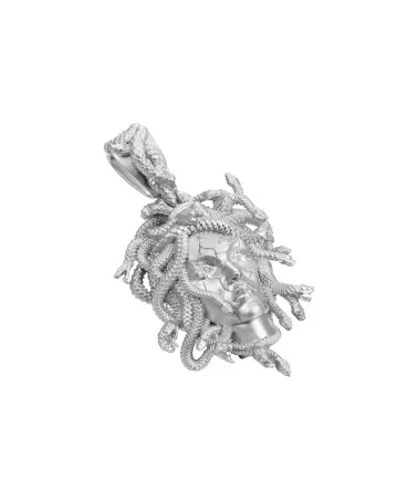 APORRO BRAND -  Medusa Statue Chain - White Gold