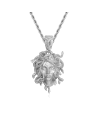 APORRO BRAND -  Medusa Statue Chain - White Gold