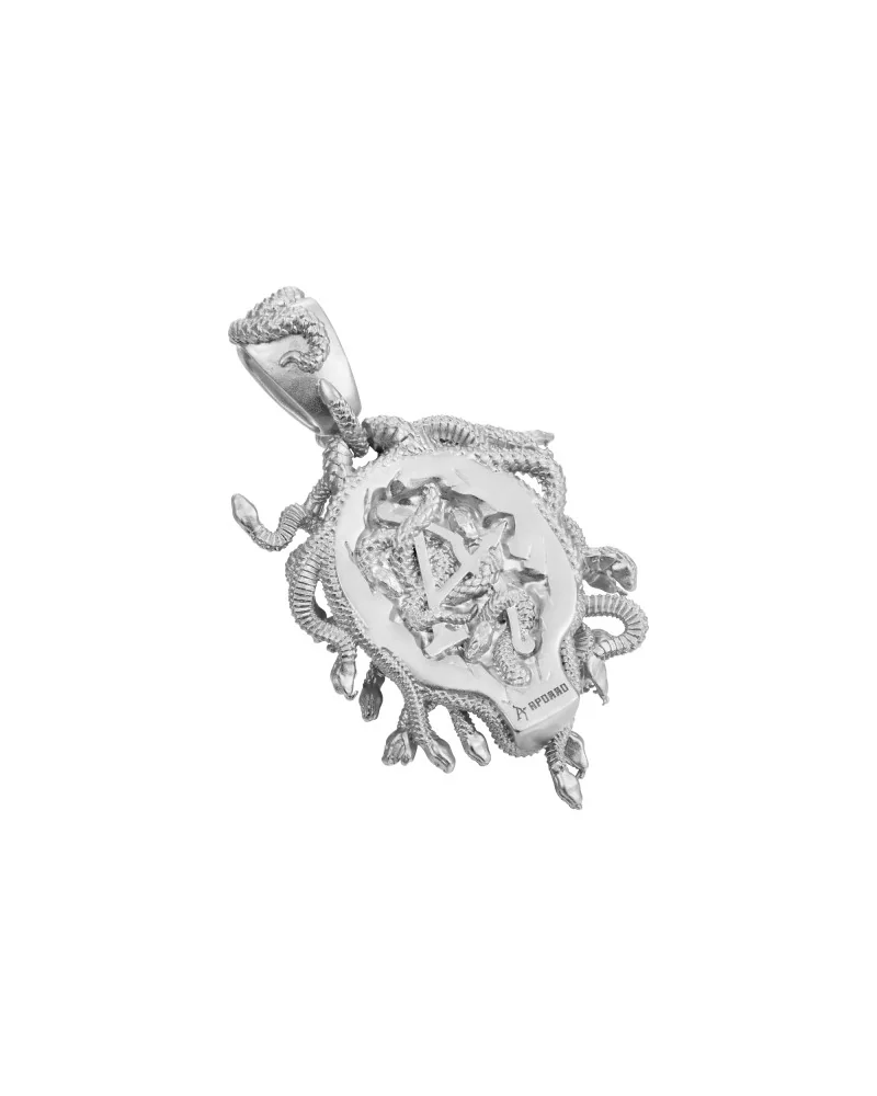 APORRO BRAND -  Medusa Statue Chain - White Gold