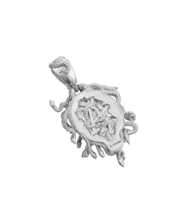APORRO BRAND -  Medusa Statue Chain - White Gold