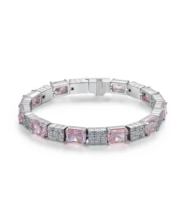 Crushed Ice Circulation Tennis Bracelet - Fancy Light
Pink