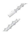 APORRO BRAND - Refined Luster Tennis Bracelet - White Gold