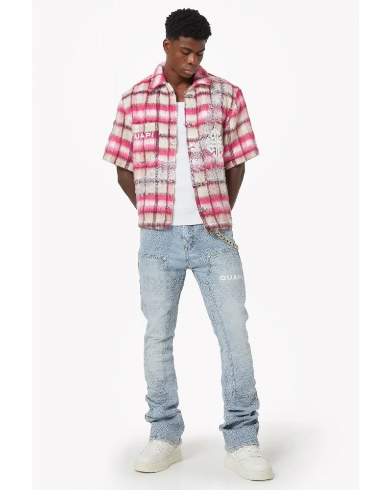 Guapi Clothing - Waxed Calligraphy Denim - Obsidian Black