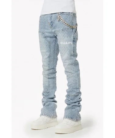 Guapi Clothing - Waxed Calligraphy Denim - Obsidian Black