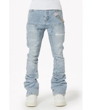 Guapi Clothing - Waxed Calligraphy Denim - Obsidian Black