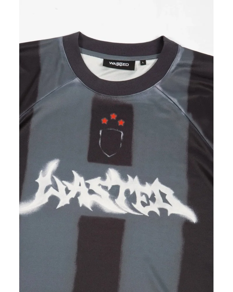 Wasted Paris - Spray Football Jersey - Black/Stone