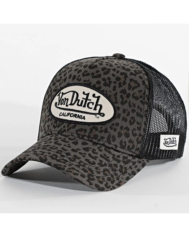 Von Dutch - Leopard Trucker Cap - Grey