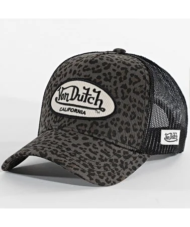 Von Dutch - Leopard Trucker Cap - Grey