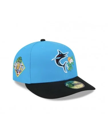 New Era -  Miami Marlins Side Patch Pre Curved 59FIFTY Fitted cap - Blue