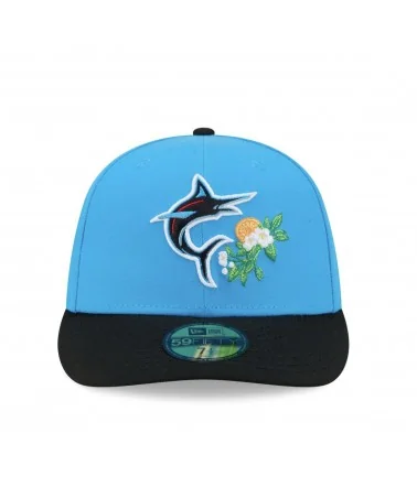 New Era -  Miami Marlins Side Patch Pre Curved 59FIFTY Fitted cap - Blue