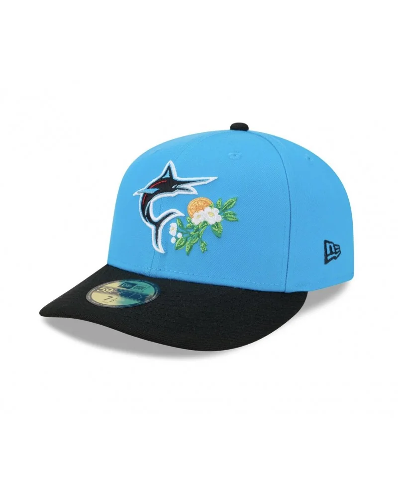 New Era -  Miami Marlins Side Patch Pre Curved 59FIFTY Fitted cap - Blue