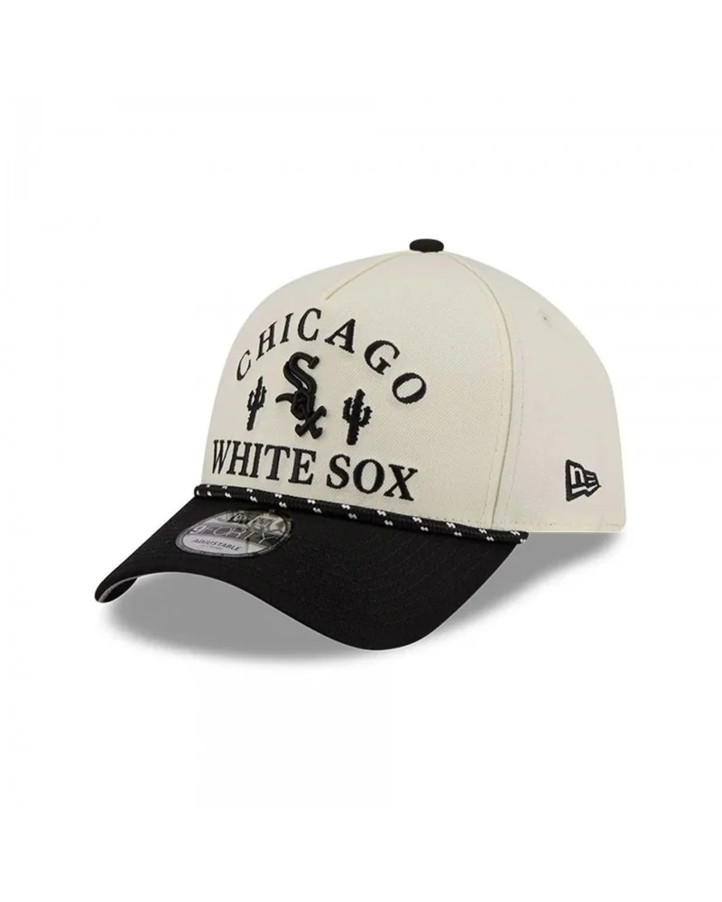 New era - Chicago White Sox MLB Rope Black 9FORTY A-Frame Adjustable Cap - Off White