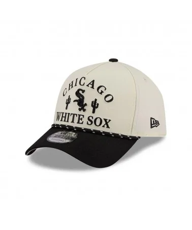 New era - Chicago White Sox MLB Rope Black 9FORTY A-Frame Adjustable Cap - Off White