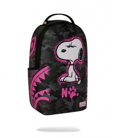 Sprayground NY - Penauts Snoopy Pink Stencil BackPack - Black/Pink